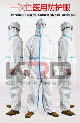 China FAST SHIPPING STOCK Certified Sealing Process Disposable Protective Clothing for sale