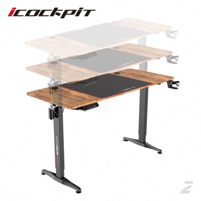 China Home Office Commercial L Shaped Electric Height Adjustable Office Lift Furniture Table Position (Height) Desk for Gamer for sale