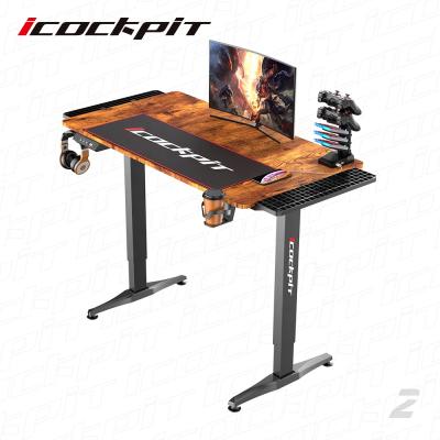 China Sit Stand Desk Electric Frame Auto Electric Adjustable Position Adjustable Leg Table Height Icockpit (Height) Table for sale