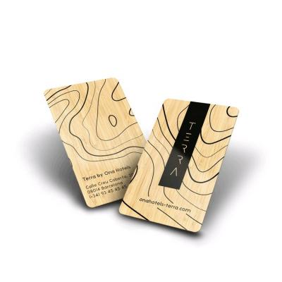 China NFC Magnetic Stripe Business Card Wooden Bamboo Wooden Rfid Card Waterproof / Waterproof RFID Smart Card for sale