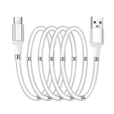 China New Product Hot Selling Magnetic USB Charging Self-Winding Type-C Multimedia Cable Fast Data Cable For Any Mobile Phone for sale