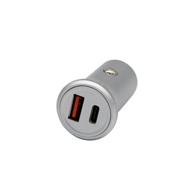 China UniversalÂ   20W Fast Dual USB Access Car Charger Fast Silver For Android Phone for sale