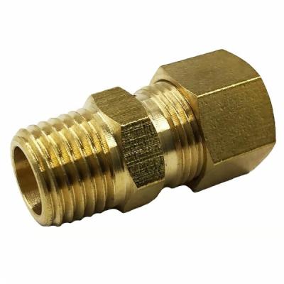 China Garden E0270 2015Haigint Male Compression Connector Brass With Nickel Plated To Connect Nylon And Stainless Steel Tubing for sale