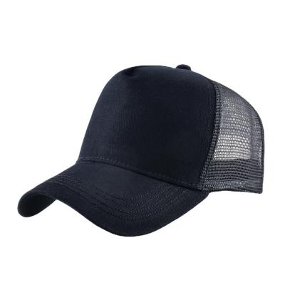 China JOINT Brand Quality Structured Crown Five Panel Top Hat Logo Custom Embroidered Hat Cotton Mesh Baseball Cap For Man for sale