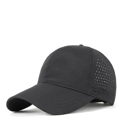 China breathable & OEM 6 Panel Waterproof Nylon Sports Hat Breathable Summer Customized Logo Baseball Bap For Man for sale