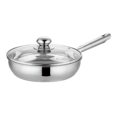 China 24cm Stainless Steel Viable Frying Pan for sale