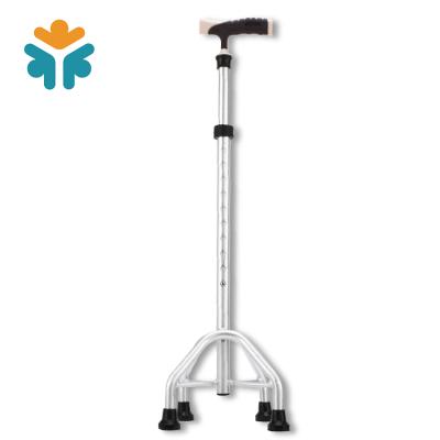 China Care Cane Four Legs Walking Cane Lightweight Elderly Product Aluminum Smart Walking Stick for sale