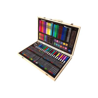 China Drawing Writing Best Natural Portable Storage Box Watercolor Paint Suitcase for Painting and Education for sale