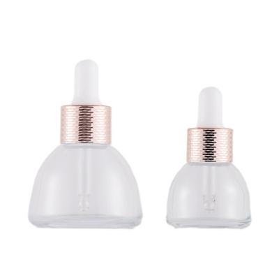 China Pagoda Bottle Pp Dropper Honeycomb Collar Essential Oil Dropper Bottle with Silver 15ml 30ml 1oz Glass Unique Shape Cosmetic T/T for sale