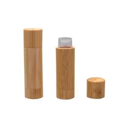 China eco friendly 5ml bamboo lip balm tube cosmetic packaging for sale