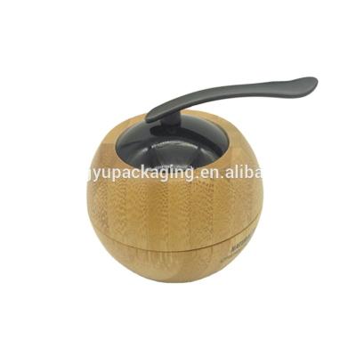 China 30g apple shape bamboo packaging for cosmetic containers with lids for sale