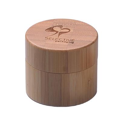 China New fashion cosmetic container set bamboo product jar ECO CREAM JAR inner pp for sale