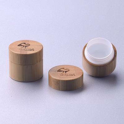 China luxury round bamboo cosmetic jar personal care packaging wholesale for sale