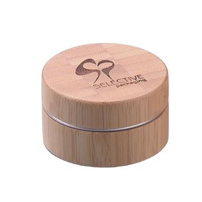 China 30g new design of full bamboo cream jars inner aluminum jar for sale