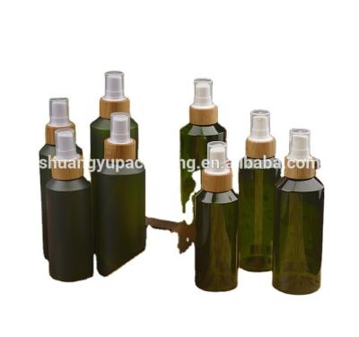 China 120ml 150ml 180ml 250ml Frosted green oblique PET plastic bottle for sale