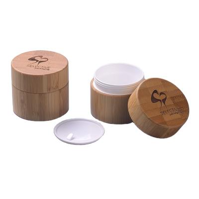 China Eco -friendly 30g Natural full bamboo cream jar inner PP jar for sale