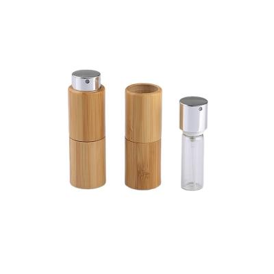 China Eco friendly 10ml natural bamboo perfume bottle with laser engraving logo for sale