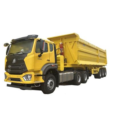 China China factory 40-45 3 axles hot sale dump truck semi trailer cubic trailer in Africa for sale