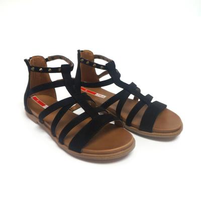 China Anti-odor Ladies Fashion Roman Style Girls Sandals Soft Unique Flat Women Shoes OEM Wholesale for sale