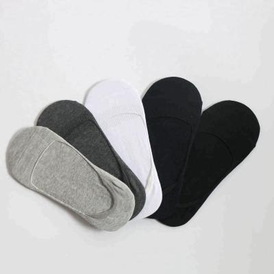 China Invisible Cut Seamless Knitted Cotton Slip Socks With Rubber for sale