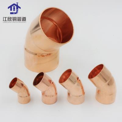 China Water Pipe Connection Press Copper Brass Pipe Tube Fitting Water Gas Pipe Fitting Elbow Reducer Coupling Air Conditioner for sale