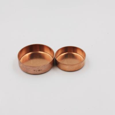 China water & gas copper caps for plumbing / pipe end caps / round cap fittings for air condition and refrigeration for sale