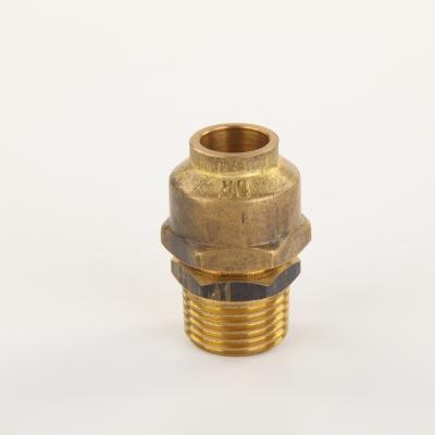 China Buliding Brass Compression Coupling With Copper Ring Brass Fitting Pipe Plumbing Coupling for sale