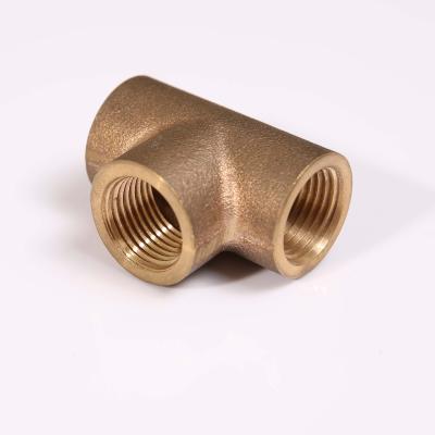 China Water Pipe System EQUAL TEE FEMALE THREE WAY THREADED BRASS PIPE FITTINGS for sale