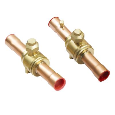 China Refrigeration Parts 1/2 Refrigeration Ball Valve Refrigeration Parts Copper Welding Ball Valve For HAVC for sale