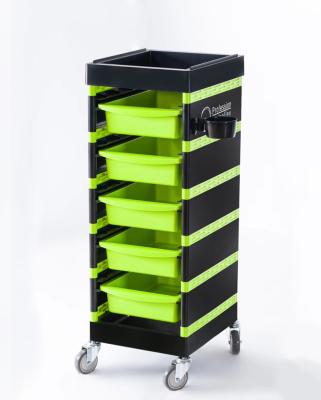 China PP Beauty Salon Rolling Trolley For Barber Station Space Saving Salon Rolling Trolley For Extra Storage With 5 Drawers for sale