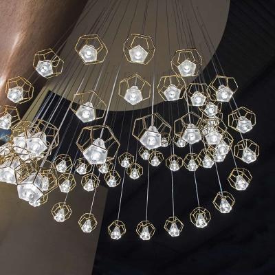 China 2022 Modern New Factory Custom Recessed Ceiling Hanging Light Art Chandelier For Villa Kitchen Corridor Mall Show Club for sale