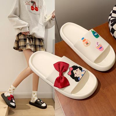 China Cushioning Japanese Bow Cartoon Summer Street Outdoor Photography Net Red Thick Soled EVA Lolita Slippers Flat Shoes for sale