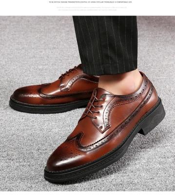 China Damping Italy Style Mens Designer Stylish Shoes Genuine Leather Business Shoes for sale