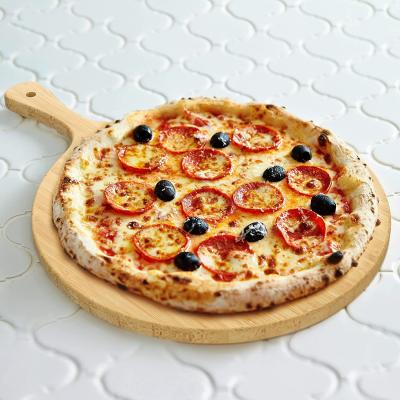 China Sustainable Bamboo Pizza Paddle Chopper Pizza Skin Bamboo Round (16