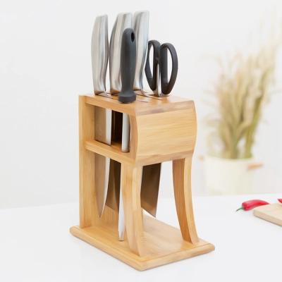 China Viable Bamboo Knife Holder Stand Block Chopper Storage Rack Tool for sale