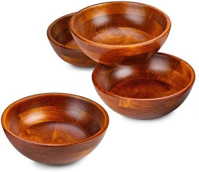 China Freshness Retention Set Of 4 Hardwood Multi-Purpose Food Prep Durable Rolls Serving For Salads Soups Cereal for sale