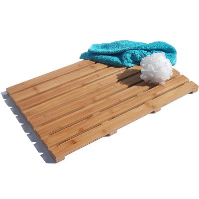 China 100% Sustainable Solid Bamboo Bath Mat For Tub Bath Mat Floor Rug For Bathroom Shower for sale