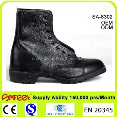 China Insulative Wholesale Low MOQ Genuine Leather Black Safe Girls Work Boots Made in China (SA-8302) for sale