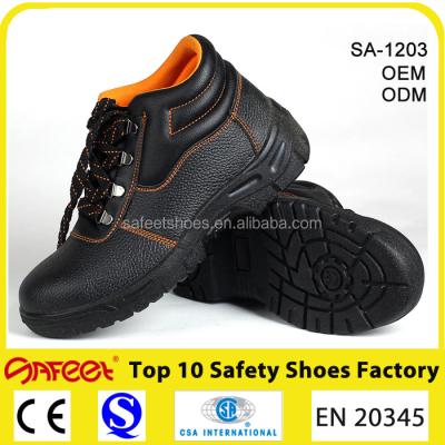 China Good quality pu injectd safety shoes price and steel toe china lightweight leather manufacturer SA-1203 for sale