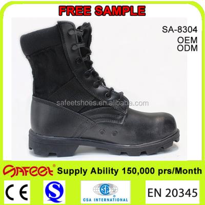 China China Factory SA-8304 Steel Toe Army Boots Leather Black Light Weight Cheap Military Shoes Manufacturer SA-8304 for sale