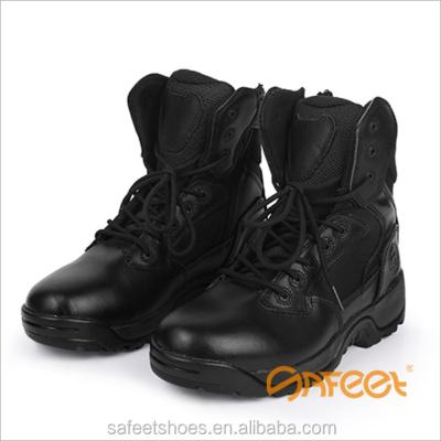 China Steel Toe Genuine Leather Police Boots Cheap Security Guard Leather Price SA-8315 Factory Direct for sale