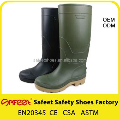 China Long agricultural boots s5, silicon rain rubber overshoes in agriculture, steel toe cap PVC safety boots in agriculture (SA-9303) for sale