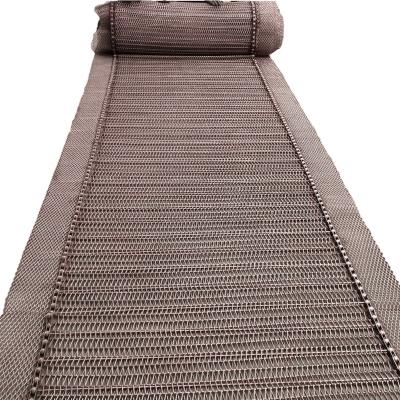 China 304 Stainless Steel Fire Resistant Herringbone Wire Mesh Conveyor Belts For Oven for sale