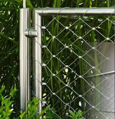 China Plain Weave Stainless Steel Rope Mesh Flexible Barrier To Animal Enclosure for sale