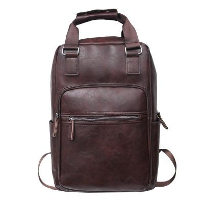 China Waterproof Vintage School Backpack Handmade Genuine Leather Bag for sale