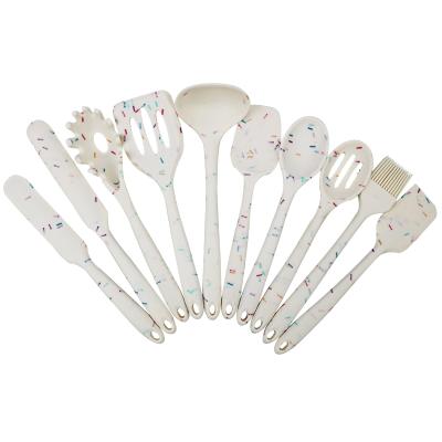 China Viable hot sale silicone kitchenware 10pcs cooking silicone kitchen utensil set for sale