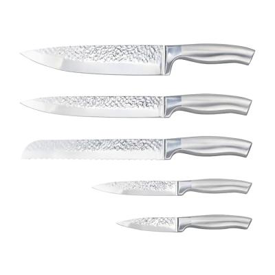 China Viable Promotional 8 Inch Hammered Yangjiang Stainless Steel Kitchen Knife Promotional Single Knife for sale