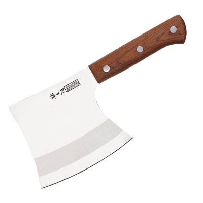 China Good quality viable ax with stainless steel blade and wooden handle and rivets kitchen meat cutting knife for sale