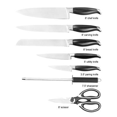 China Durable 8 Inch Kitchen Knife 5Cr15MoV Stainless Steel Serrated Blades Cutting Bread Knife for sale