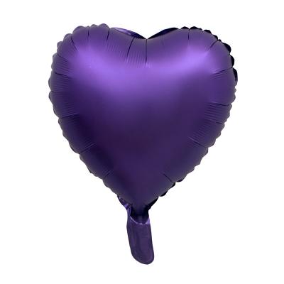 China Environmentally Friendly 2022 Solid Color 18 Inch Heart Shape Metallic Balloon For Wedding Party Decorations for sale